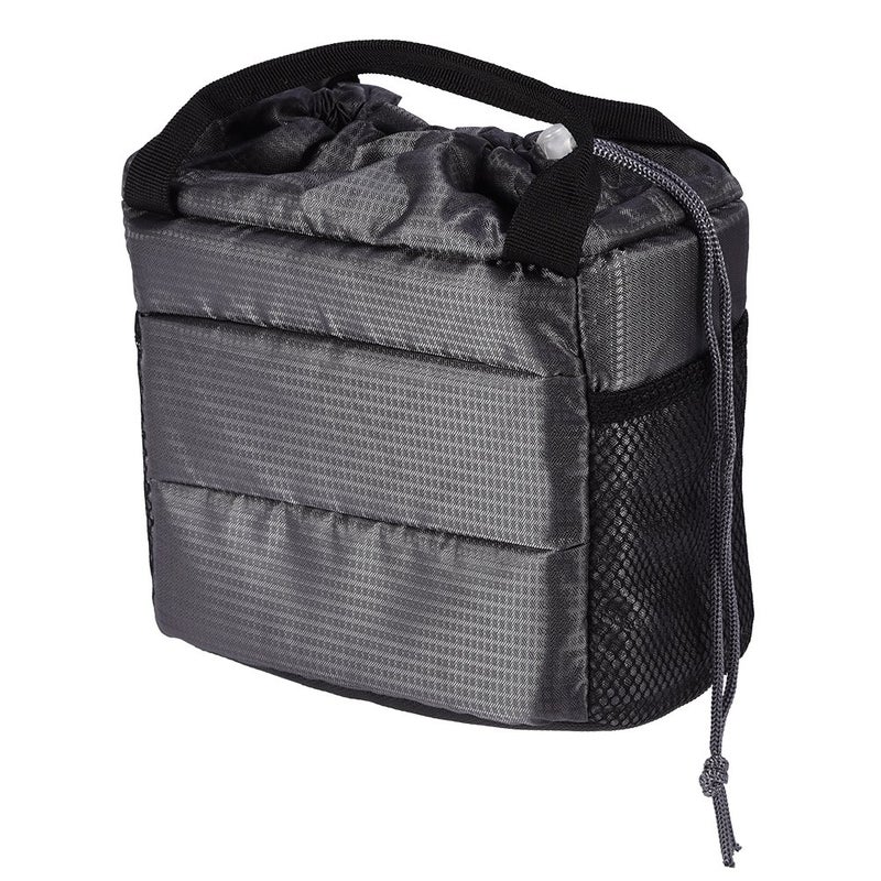 Serounder Padded DSLR/SLR Camera, Portable Insert Partition Camera Handbag Shockproof Protective Case Carrying Pouch for DSLR Camera/Lens(Gray) - Image 1